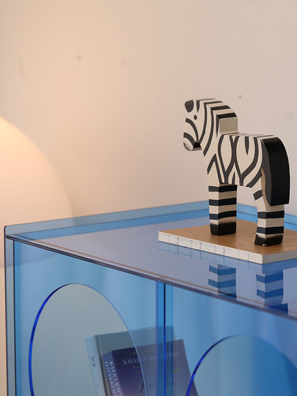 灰方亚克力网红酒柜手办柜小边柜靠墙落地玄关柜客厅创意收纳柜