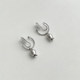 Niche design trumpet flower ear bone clip, simple and personalized painless mosquito coil ear clip earrings