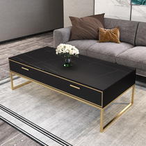 French light luxury Rock Board coffee table TV cabinet combination home Modern simple small apartment living room Nordic coffee table table table