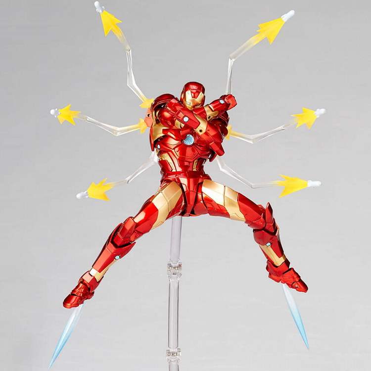 Yamaguchi Marvel Avengers Iron Man mk37 máu mặt chiến đấu với mẫu búp bê bọc thép 1 - Gundam / Mech Model / Robot / Transformers