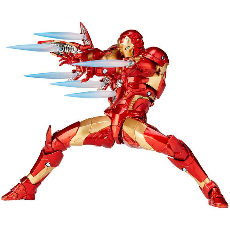 Yamaguchi Marvel Avengers Iron Man mk37 máu mặt chiến đấu với mẫu búp bê bọc thép 1 - Gundam / Mech Model / Robot / Transformers