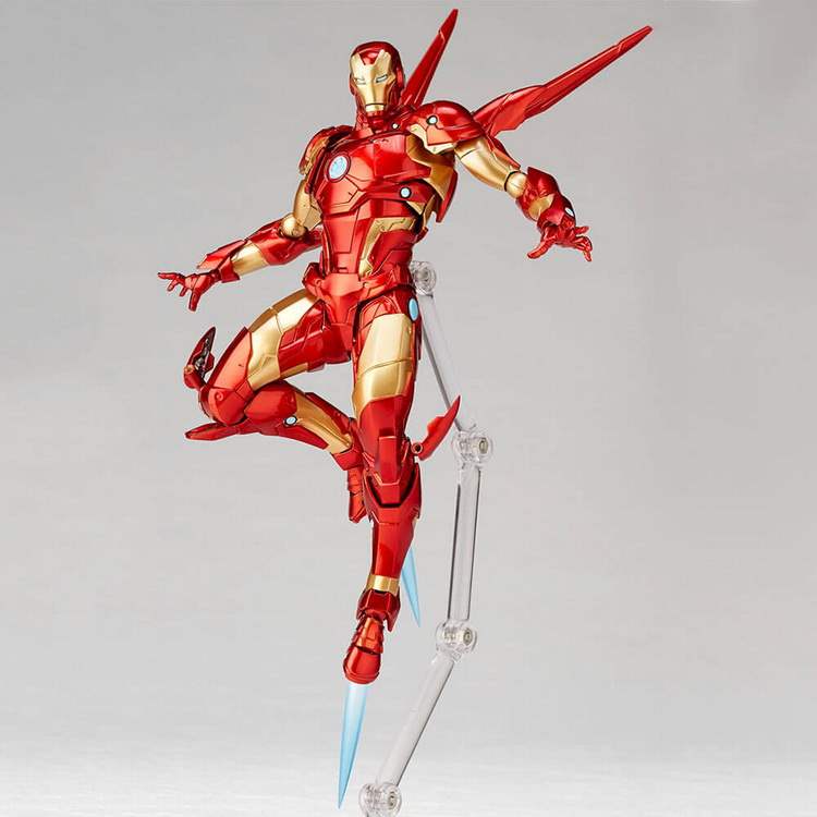 Yamaguchi Marvel Avengers Iron Man mk37 máu mặt chiến đấu với mẫu búp bê bọc thép 1 - Gundam / Mech Model / Robot / Transformers