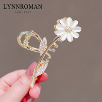 LYNNROMAN Clip Head Adorned South Korea Elegant Flowers Hairclip After Hairspoon Grip Clip Nets Red Hair Catch Shark Clips