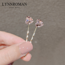 Clip headdress Korean sweet girl hairclip imitation Crystal Love clip banghai clip side clip hairpin top clip