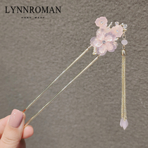 Japanese and wind girl hair hairpin female ancient style cherry blossom tassel hair hairpin hair style dress headdress women