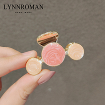 South Koreas new hairclip grab clip medium painting oil small hair grab girl bangs top clip hairpin back head net clip