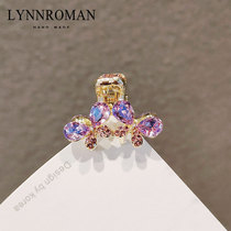 Clip headdress Korean imitation Crystal hairclip grab clip Mori butterfly hair grab top clip temperament bangs back head