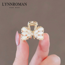 LYNNROMAN clip headwear South Korea 2022 imitation cat eye stone butterfly knot hair clip small hair catch shark clip grip clip