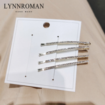 Clip headdress Korean temperament rhinestone hairclip girl side clip bangs clip Net red hair card retro simple