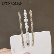 Clip headdress Korean simple hairclip rhinestone bangbar clip clip top clip set girl hairpin