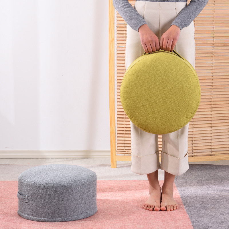 Cotton and linen thickened cushion chair cushion bay window round cushion floor bedroom floor tatami household can sit on the floor cushion pier