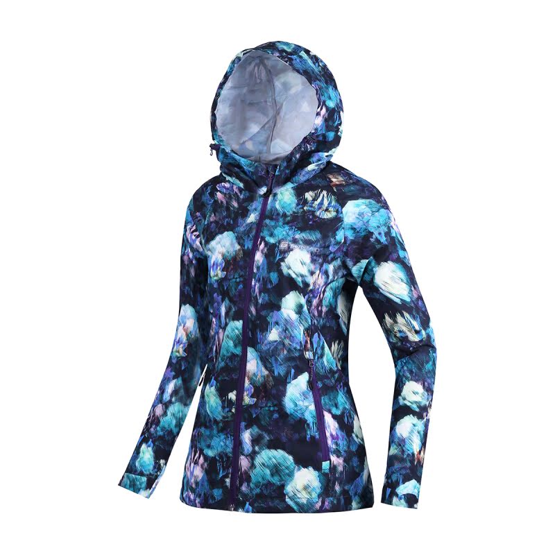 Pathfinder jacket female anti-wind speed dry spring summer outdoor repair printed hiking jacket KAEF82382-H05X