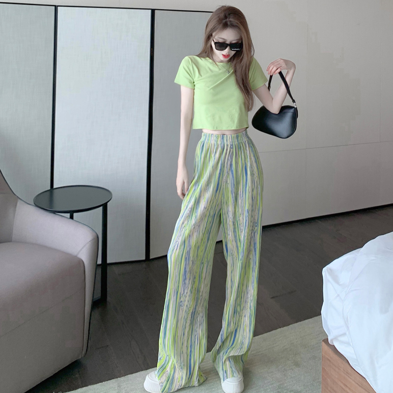 SANDRO VENETA LEISURE SPORTS SUIT WOMEN'S SUMMER NEW FRIED STREET FOREIGN PIE REDUCTION FASHION TEMPERAMENT TWO SETS