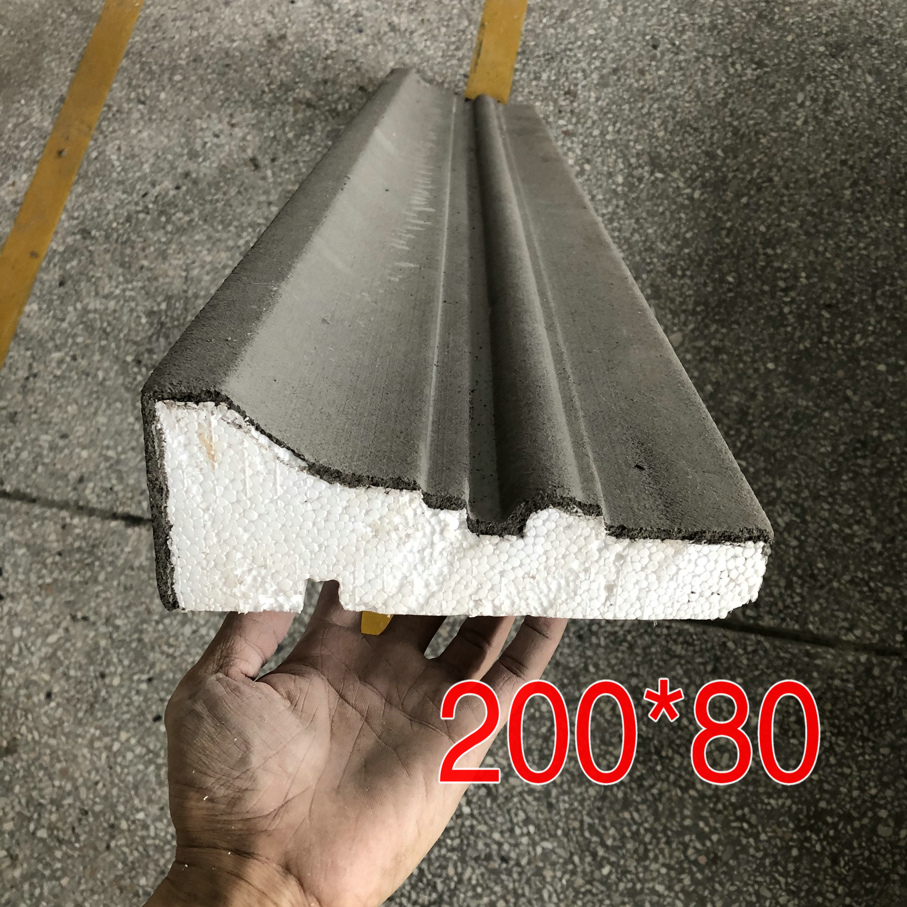 Rural self-built house eps exterior wall decorative line foam window cover edge window frame eaves drip line Roman column