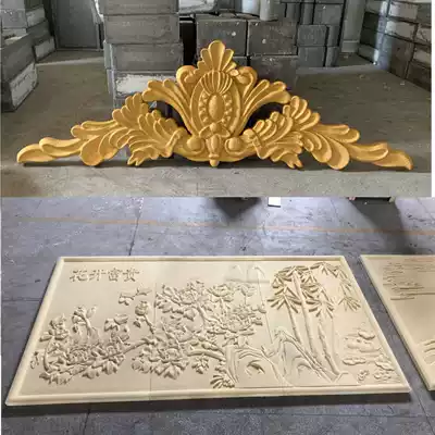 Outdoor foam EPS relief decorative flower board exterior wall European-style villa mountain flower imitation sandstone background triangle finished product