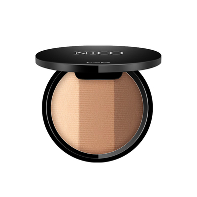 Nico修容盘粉三色高光阴影鼻影侧影初学者卧蚕眉粉立体提亮肤色女