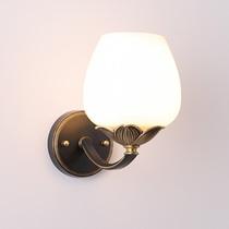 New Chinese wall lamp All copper living room lamp Modern TV background wall lamp Bedroom bedside lamp Zen Chinese style lamp