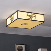 New Chinese style ceiling lamp All copper living room lamp Plum decoration bedroom lamp Chinese style pure copper color restaurant lamp