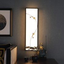 Full copper bedroom wall lamp New Chinese style modern minimalist light extravagant style living room wall lamp TV background wall lamp China Wind