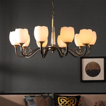 New Chinese all-copper chandelier Living room Modern simple dining room Plum Zen tea room Light luxury bedroom Chinese style lamps