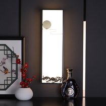 New Chinese cloud stone wall lamp modern minimalist rectangular living room dining room Restaurant bedroom TV background wall full copper bed head lamp