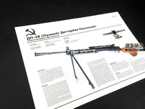 World War II Soviet DP-28 turntable machine gun Jaggarev light machine gun hanging map poster decoration painting