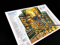 French Creismarville Creys-Malville Nuclear Power Plant Structure Diagram Poster Decorative Painting