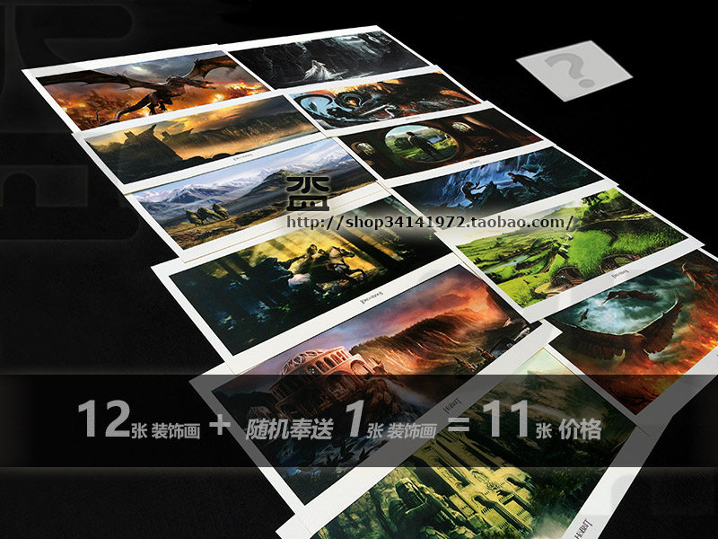 The Hobbit Lord of the Rings Map of Middle Earth (Middle Earth Original Painting Settings-Large Set) Decorative Painting