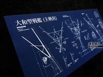 World War II Japan Battleship Yamato (13) Antenna Main Mast Structure Blueprint Poster Decorative Painting