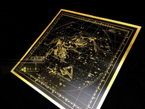 Perseus Medusa North Fly Triangle 88 Constellation Series Gold Leaf Poster Decorative Painting