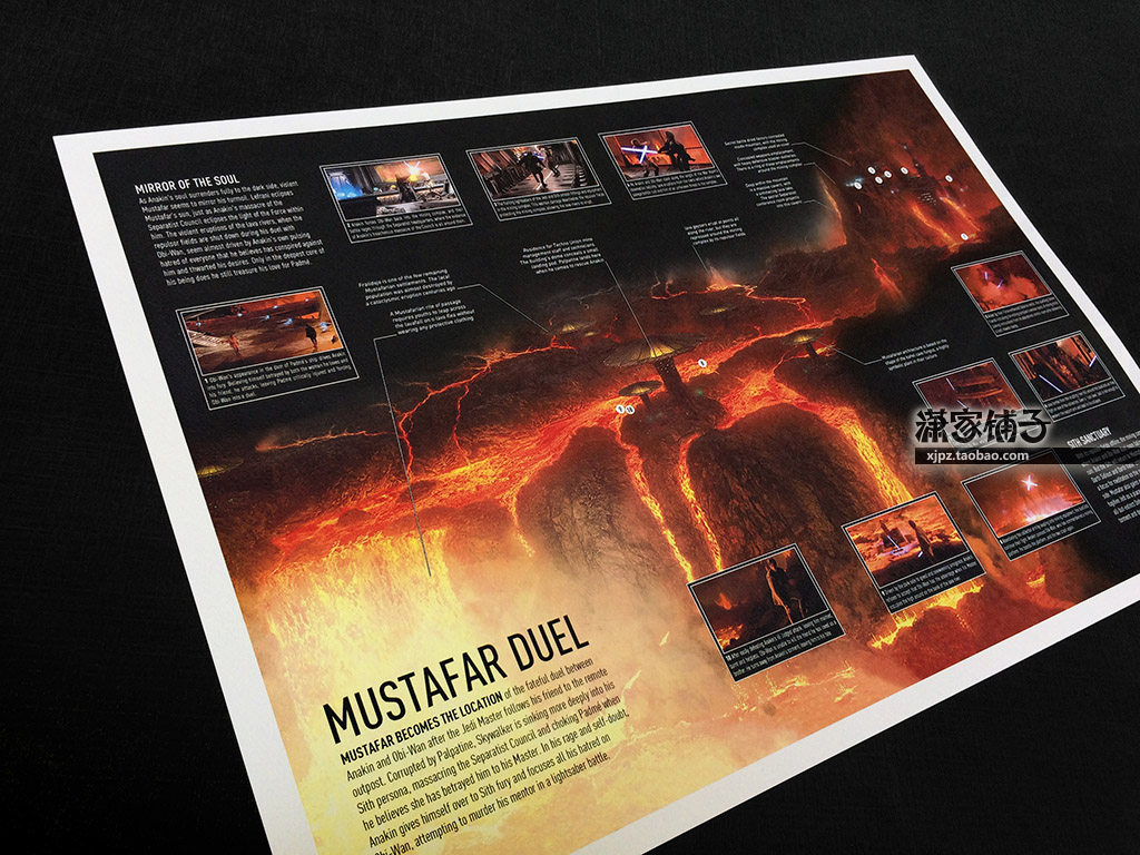 MUSTAFAR Mustafa Scene Around Star Wars Original Setting Wall Chart Poster Decorative Painting