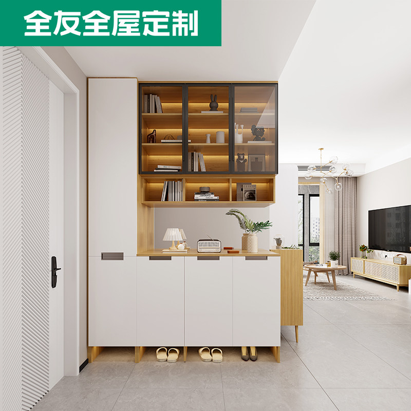 Full-friendly full house Custom shoe cabinet Entrance Cabinet Brief new to top Large capacity Storage Integrated Locker Xuanguan Cabinet-Taobao