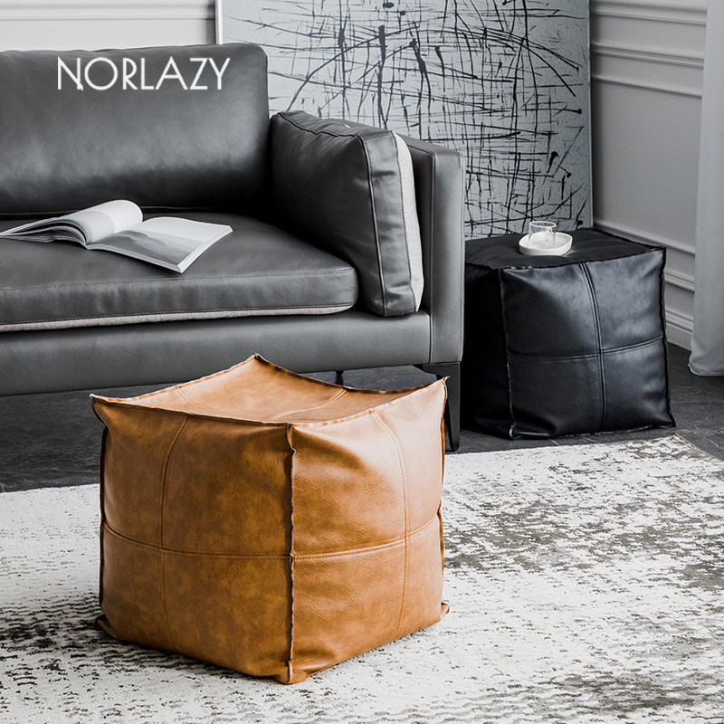 Nordic home living room Bench Creativity Sofa small stool minimalist doorway Shoes Stool Net Red Sitting Mound Leather Art Short Stool