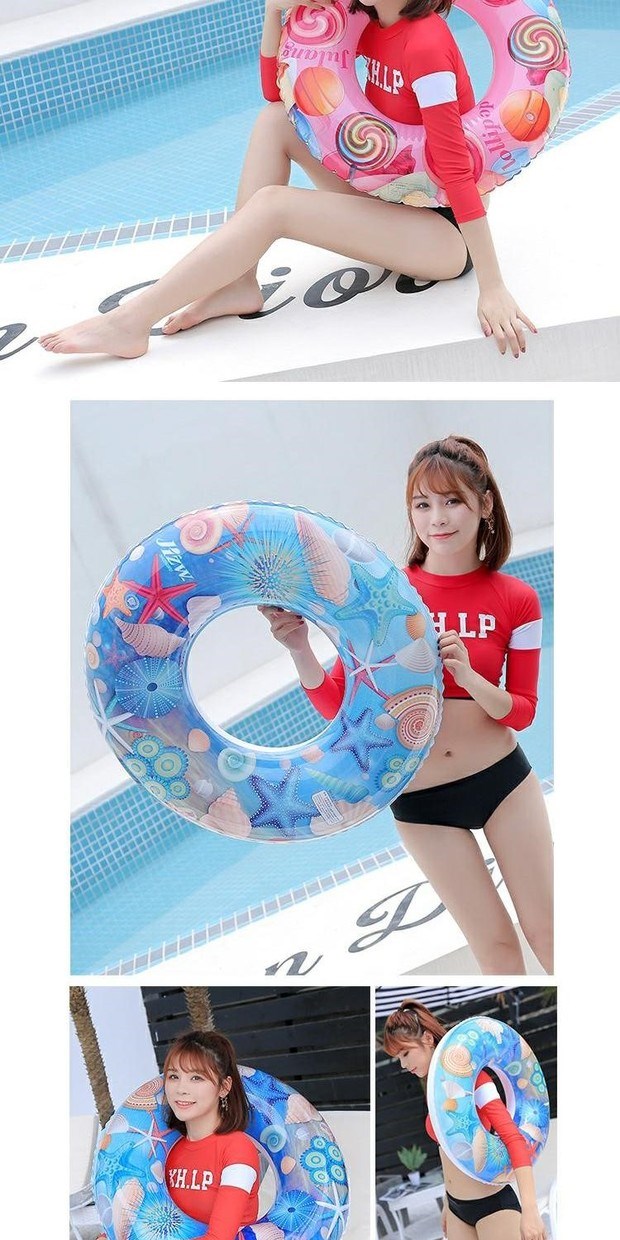 Vòng bơi trẻ em học sinh tiểu học 6-10 tuổi lưới bé quỳ đỏ bé trai 3-6 tuổi bé bơm hơi - Cao su nổi phao bơi khổng lồ