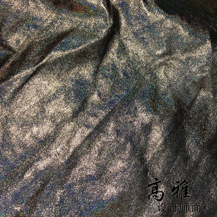 Vải thiết kế pu vàng laze màu ma thuật da cừu mô hình da đầy màu sắc phản chiếu quần áo mỹ phẩm túi vải không thấm nước - Vải vải tự làm