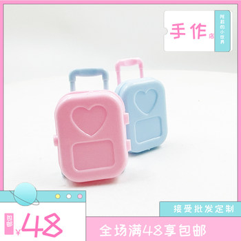 Doll house toy ornaments mini suitcase
