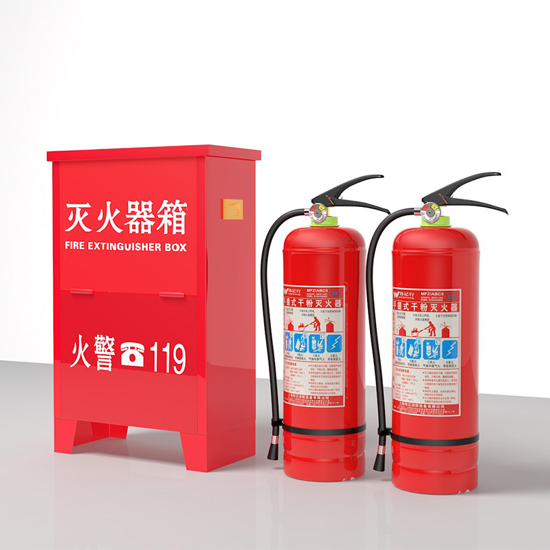 Fire extinguisher Case shop with household stainless steel 4kg dry powder placement box 2kg3kg5kg8kg fire-fighting equipment