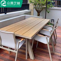 Outdoor table and chair patio patio anti-corrosion table villa outdoor leisure garden open air backchair combination