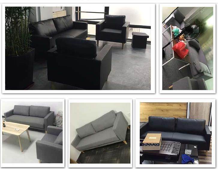 Cafe combination studio office business reception sofa cloth art sofa tea table 1.7 meters long European household