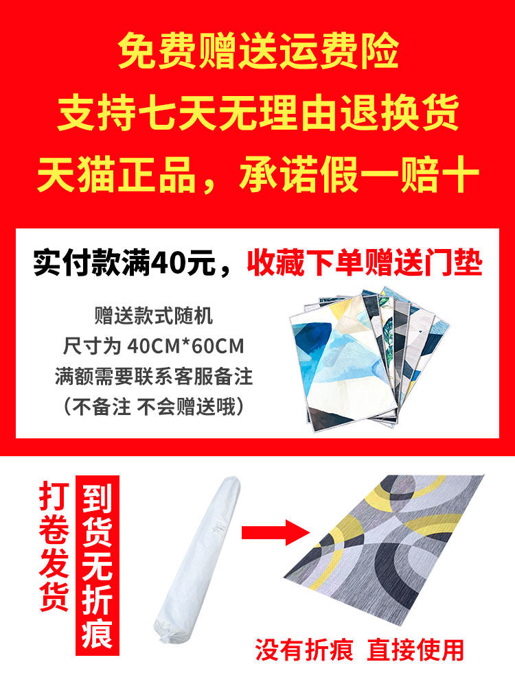 Summer Nordic floor mat Living room Coffee table blanket Modern light luxury girl bedroom room bed blanket Large area household