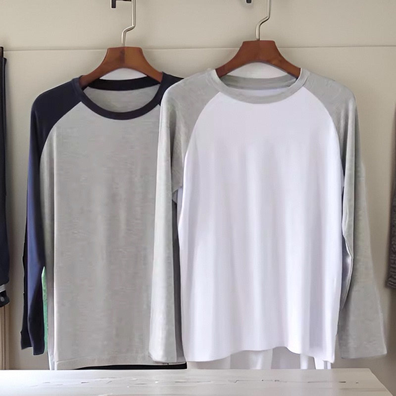 Modal Pajamas Long-Sleeved T-Shirt Men's Summer Large Size Pullover Thin Spring and Autumn Home Wear Round Neck Single Top