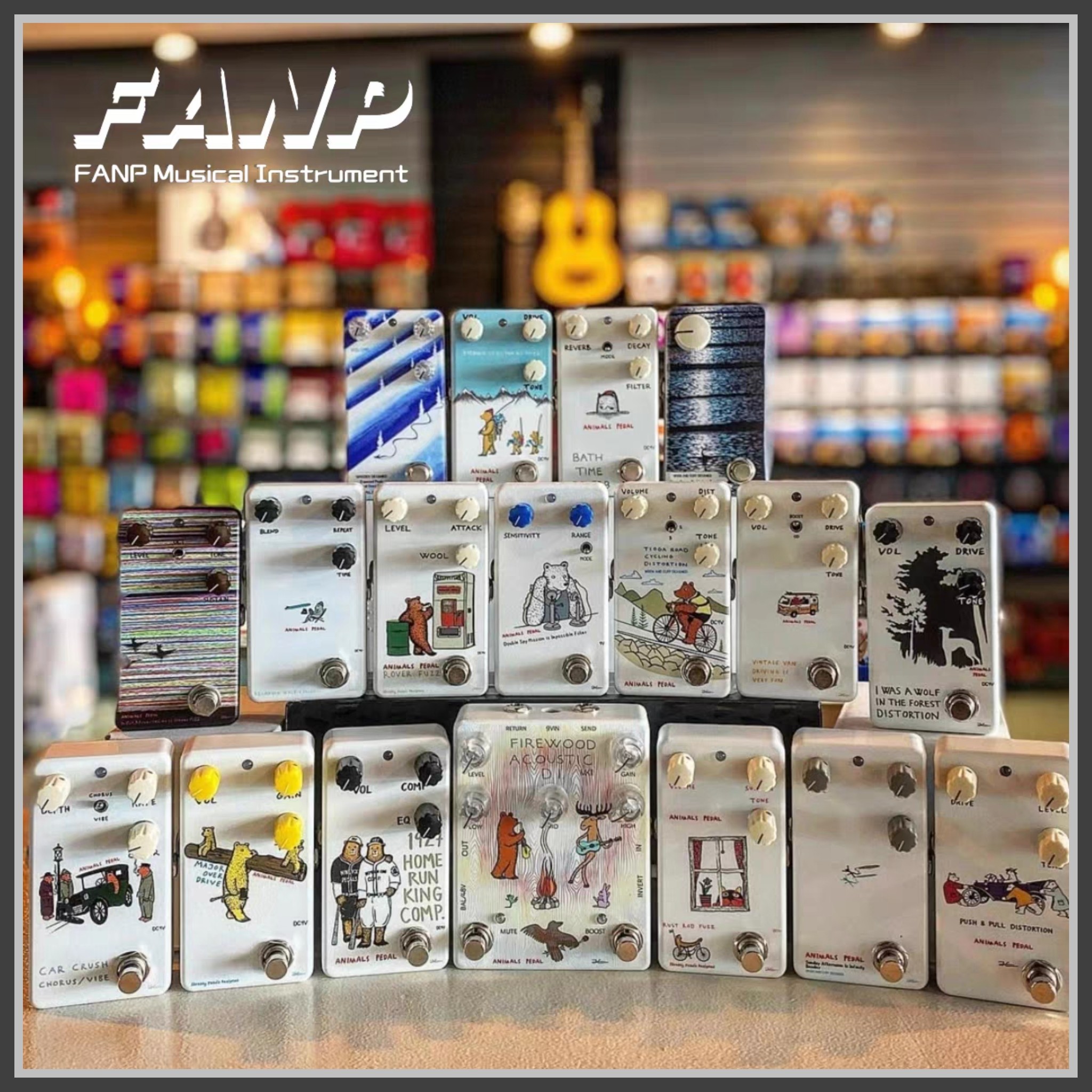 動物ペダルオーバードライブディストーションペダルコーラスリバーブディレイワハハ動物エフェクト