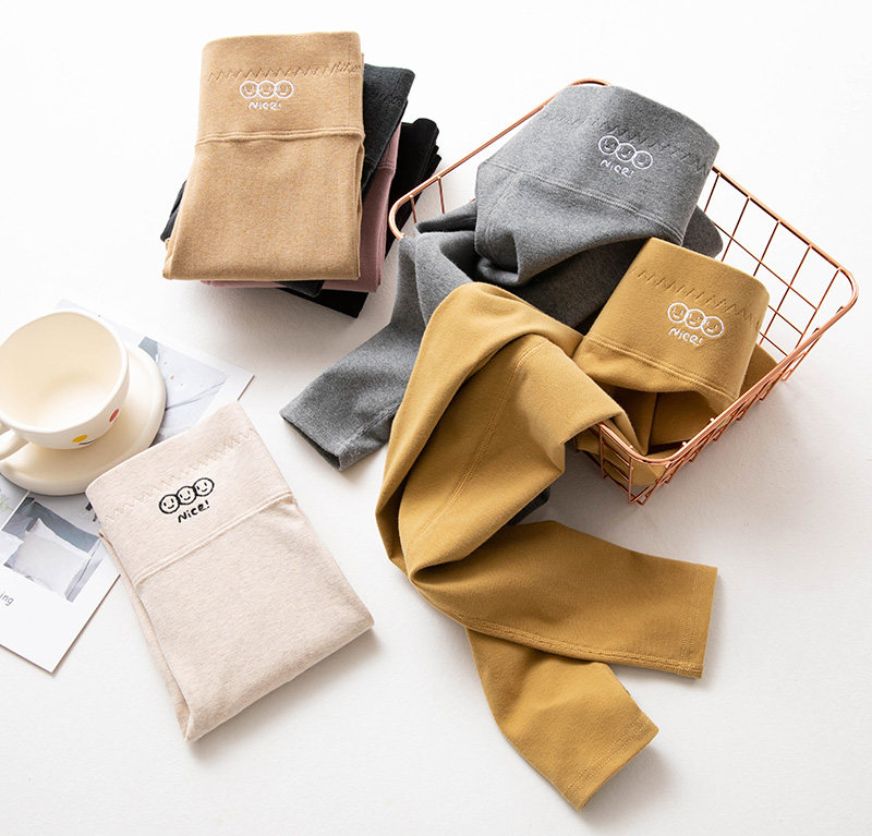 Girls punching pants and wearing new Yang Children's Little Girl in the Big Girl Baby Pure Cotton Pants