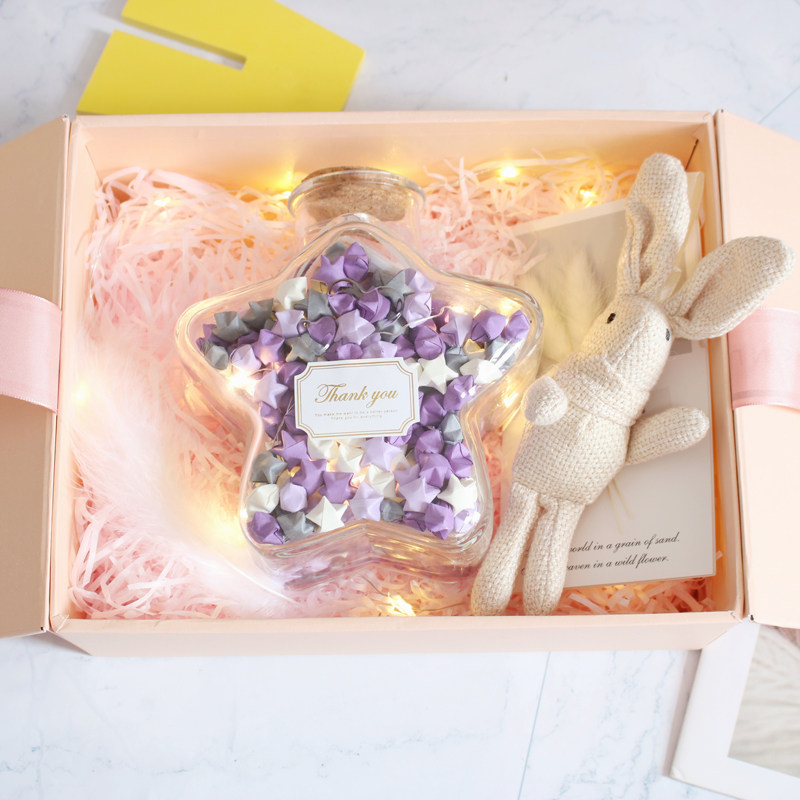 Lucky wishing star 520 finished origami DIY material drift bottle glass creative couple birthday gift