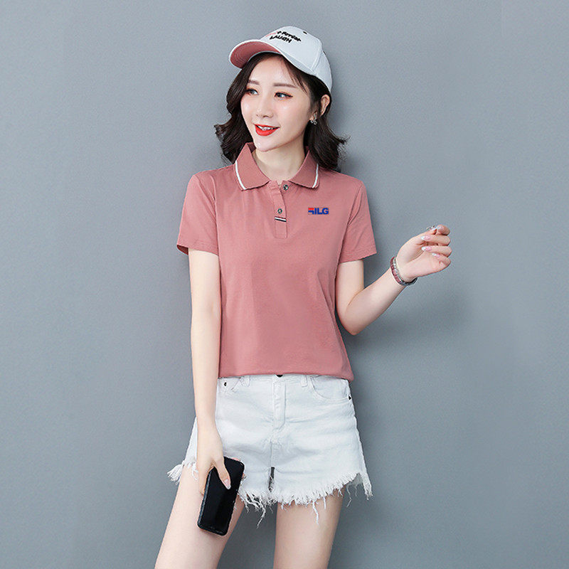 Fila Citi Ship Shop Official short sleeve Rafa Lauren matt polo polo shirt T-shirt women's summer turn T-shirt Korean version sports clothes