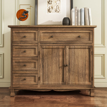 Drawer cabinet solid wood American storage cabinet chest of drawers living room wall home dining side cabinet bedroom storage cabinet