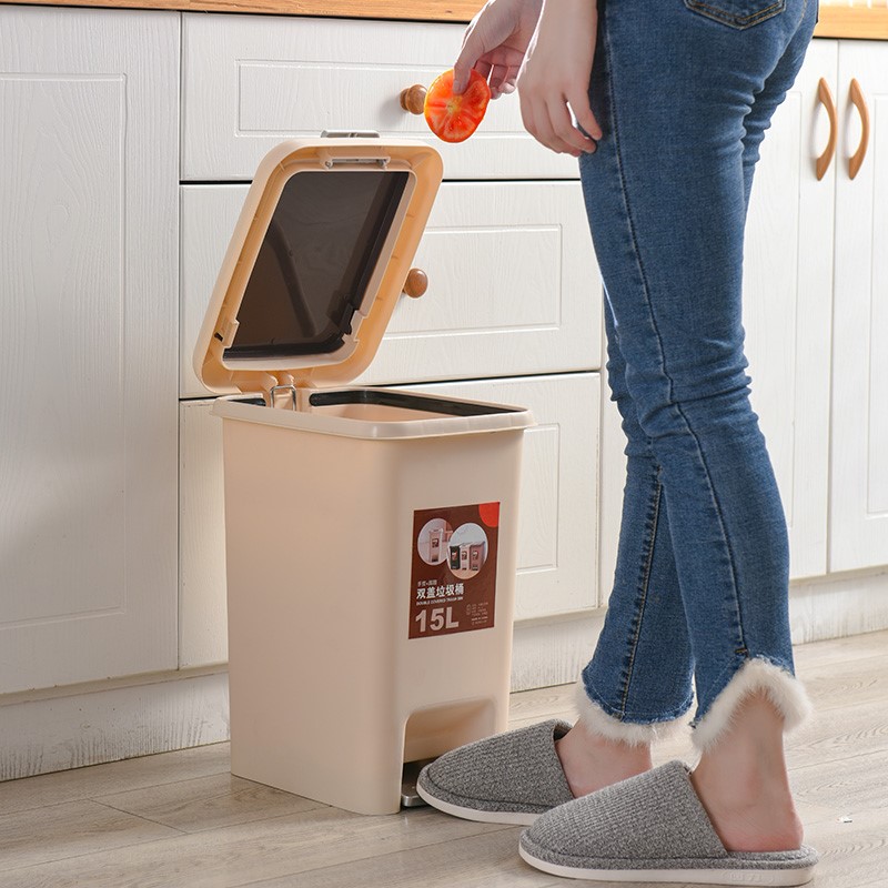 Bedroom Large Number of Rubbish Bins Classified Makeup Room Living-room Home Feet Tread With Lid Creative Pedaling Kitchen Latrash Cans