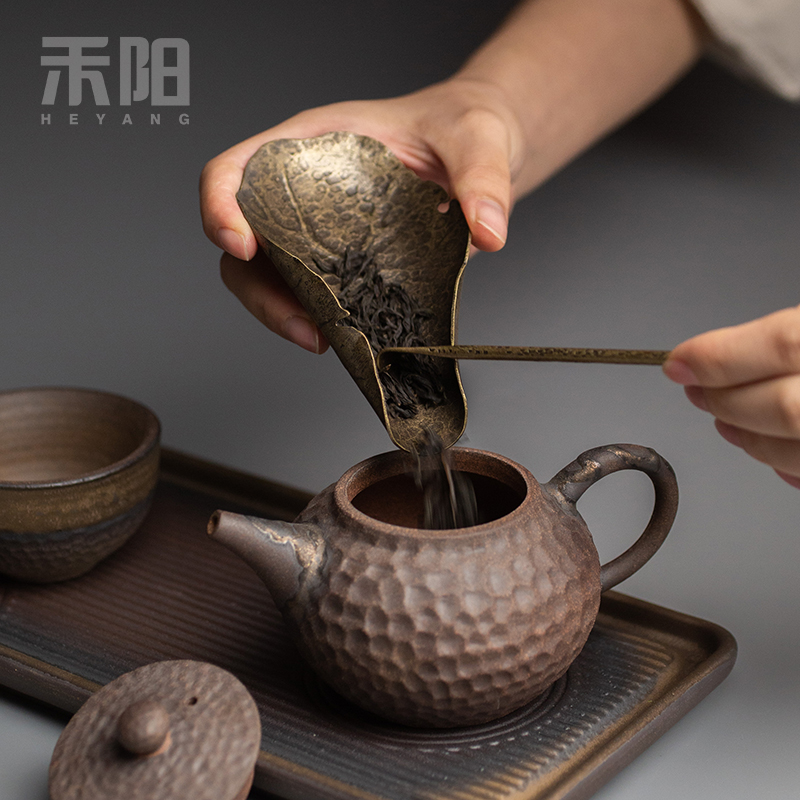 Send Yang's brass manual is three - piece household wake tea tea is tea, creative kung fu tea taking of spare parts