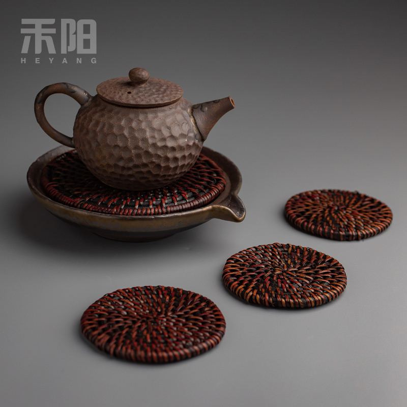 Send Yang old color restoring ancient ways the cane top service up the cup pad barnacles mat pot bearing insulation pad manual zen kung fu tea tea accessories