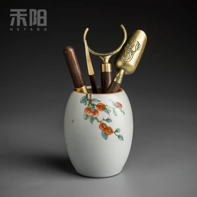 Send Yang your up ceramic 6 gentleman household kung fu tea tea accessories pen pin tea spoon clamps to suit